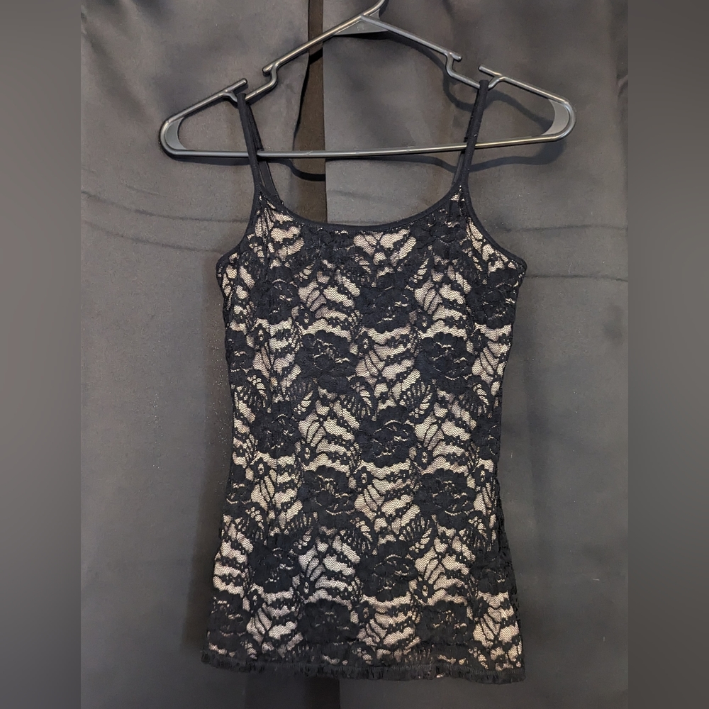Black lace cami